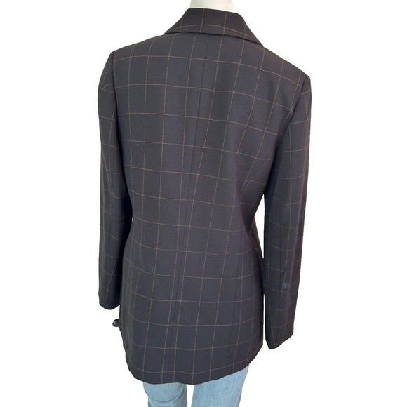 Bar III Open-Front Blazer Womens Size 6 Small Black Check Long Sleeve MSRP $119 - Picture 3 of 10